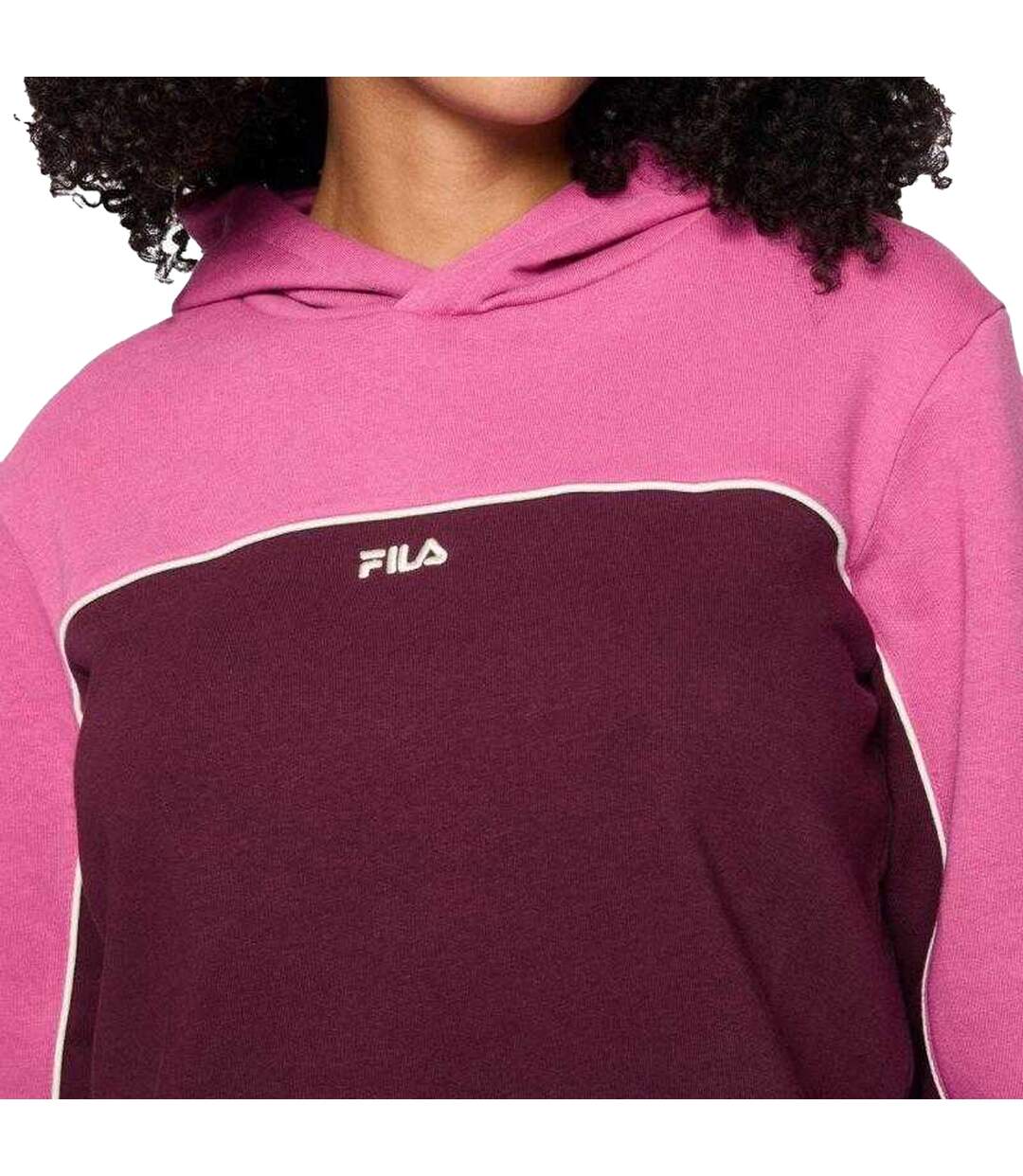 Sweat À Capuche Laagna Femme Rouge Rose Fila-4