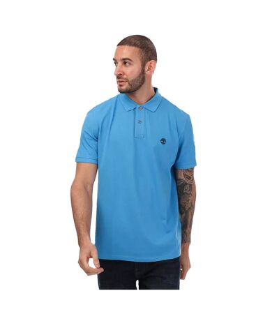 Polo manches courtes homme bleu Timberland