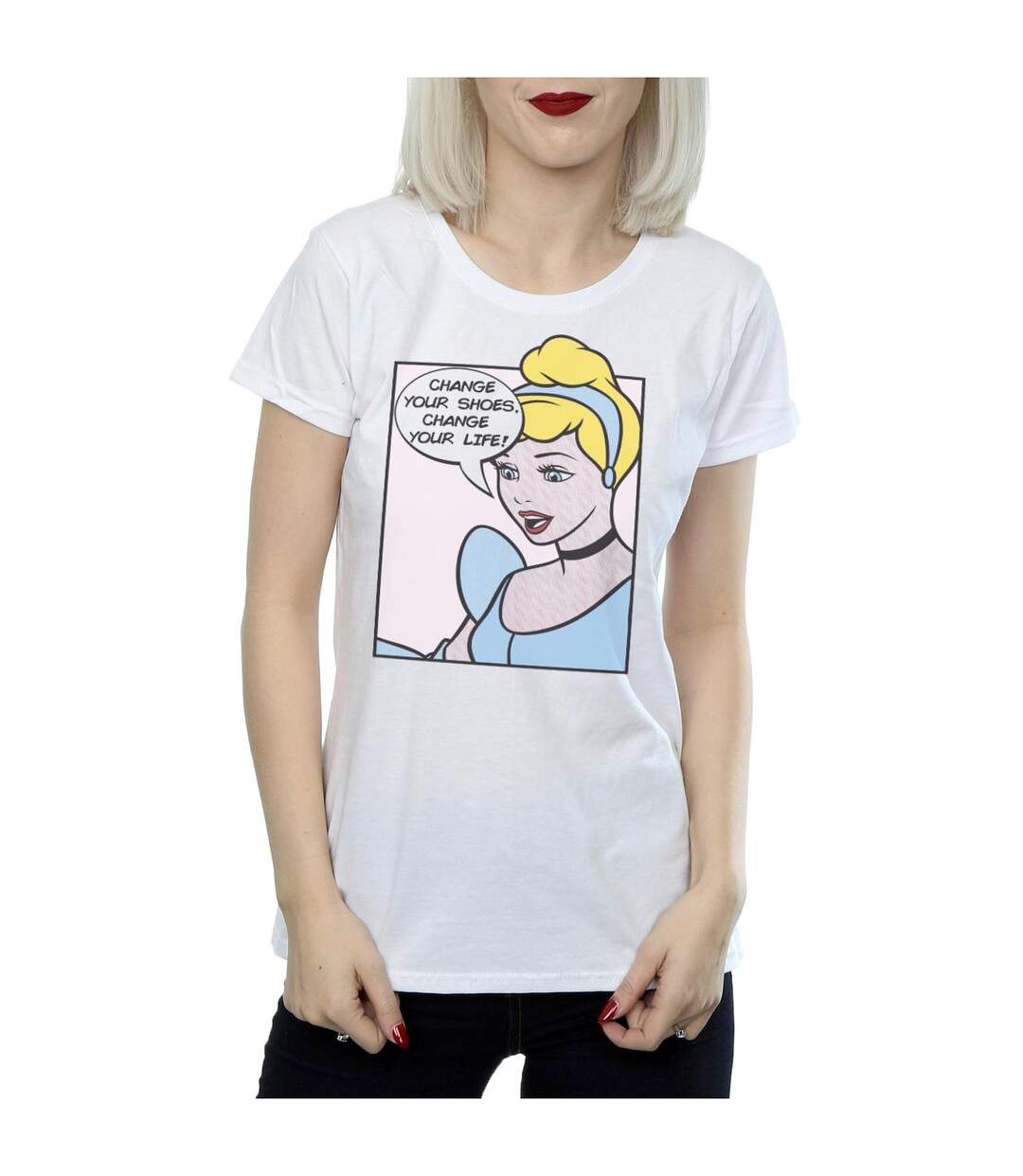 Disney Princess - T-shirt CINDERELLA POP ART - Femme (Blanc) - UTBI36793-3