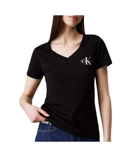 2x t-shirt blanc/noir femme calvin klein jeans j20j223447 - l