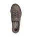 Womens/ladies breathe easy home body faux leather trainers dark taupe Skechers