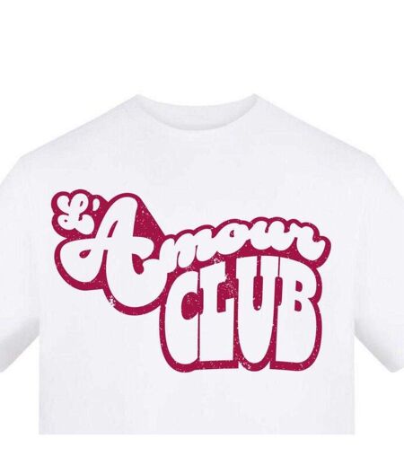 Unisex Adult Amour Club T-shirt White AWD