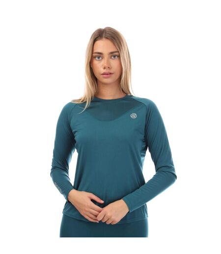 Womens/ladies Series-3 Long-sleeved T-shirt Teal Skins