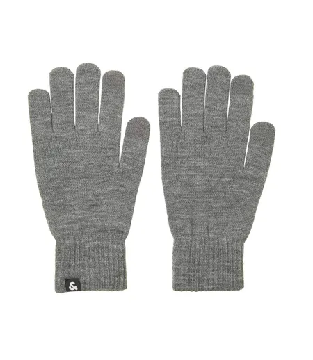 Gants gris homme jack & jones knitted gloves