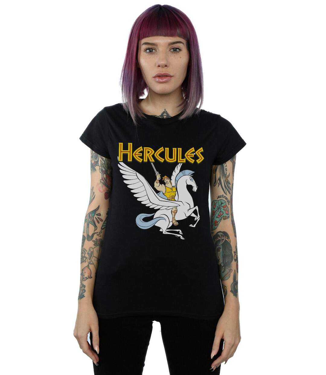 Disney - T-shirt HERCULES WITH PEGASUS - Femme (Noir) - UTBI15822-2