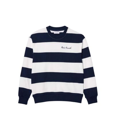 Sweat French Made Femme Crème Bleu Foncé Lacoste