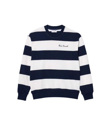 Sweat French Made Femme Crème Bleu Foncé Lacoste