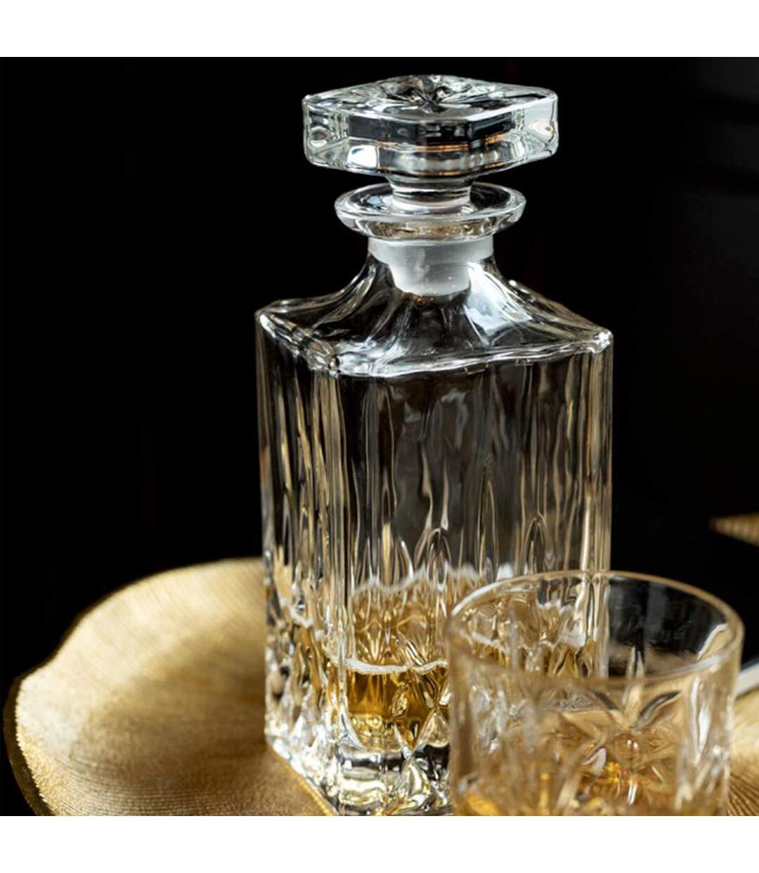 Carafe & Bouchon Design Taille 22cm Transparent-2