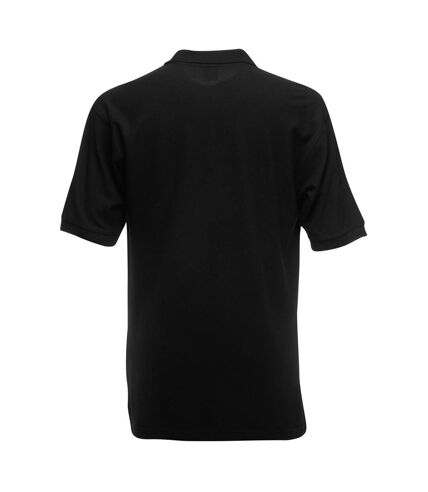 Fruit Of The Loom Premium Mens Short Sleeve Polo Shirt (Black)