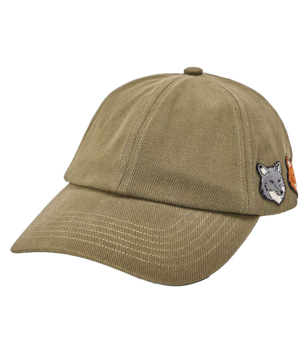 Casquette De Baseball Motif/style Tête Double Fox Homme Vert Maison Kitsuné-1