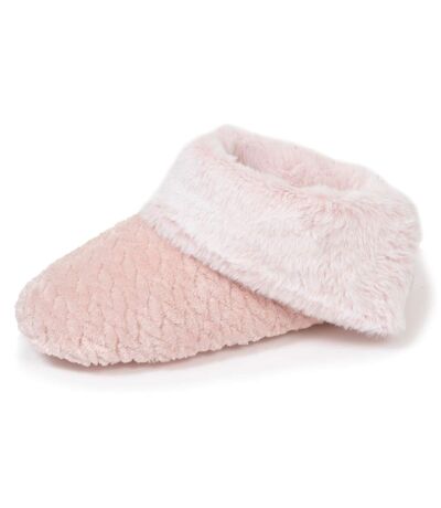 Isotoner Chaussons extra-light Bottillons femme micro éponge, semelle antidérapante