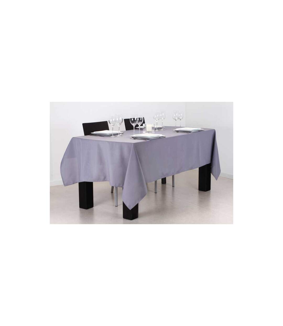 Nappe Antitache Unie 140x240cm Gris-4