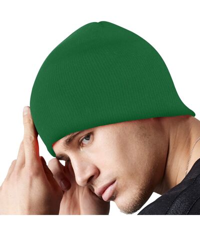 Beechfield Plain Basic Knitted Winter Beanie Hat (Bottle Green) - UTRW209