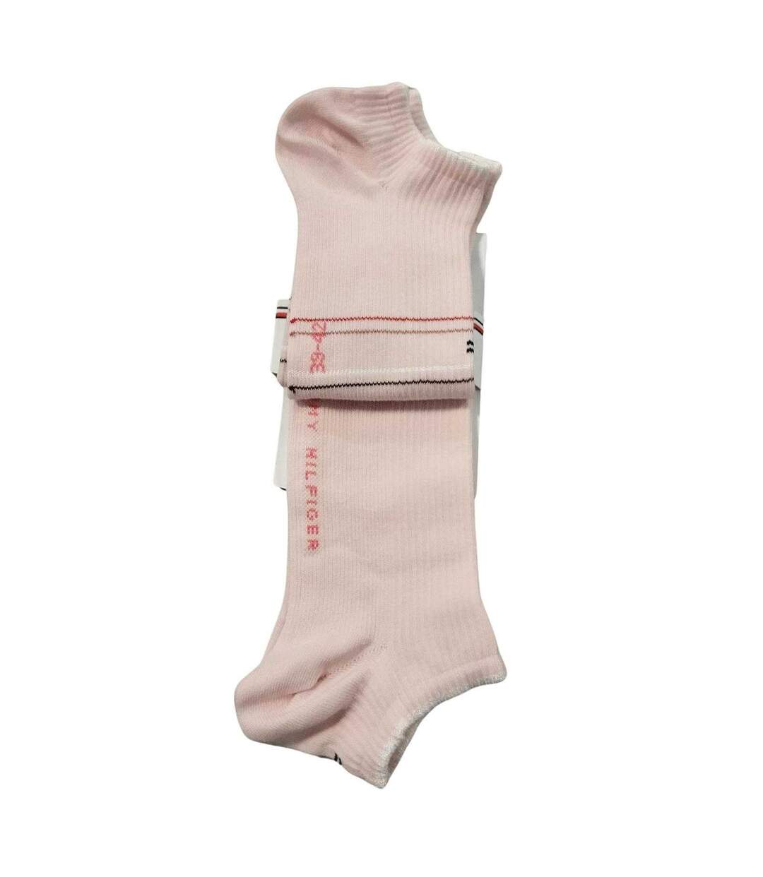 Chaussettes Motif/style Logo Texte Femme Rose Tommy Hilfiger-3