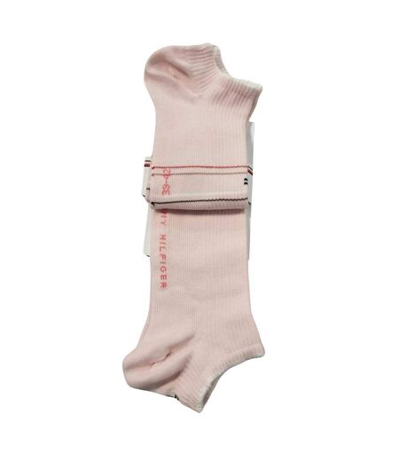 Chaussettes Motif/style Logo Texte Femme Rose Tommy Hilfiger