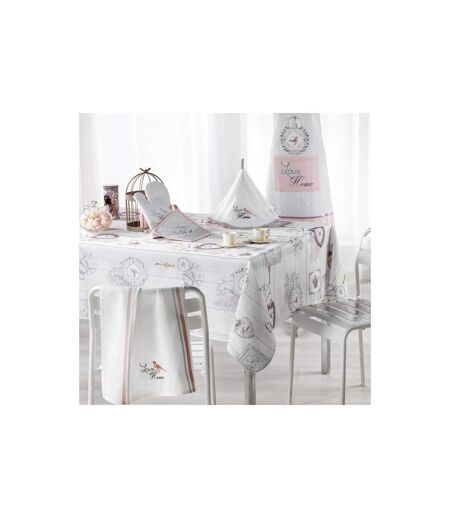 Lot de 2 Torchons de Cuisine Love Home 50x70cm Blanc