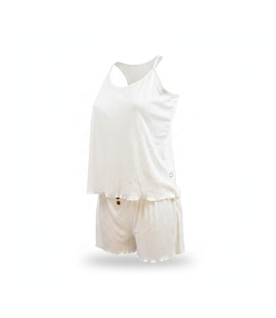 INFINITIF PARIS Ensemble Pyjama Short Femme Débardeur et Short Maille Douce-1