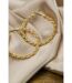 60MM Silver Spiral Round Braided Twist Geometric Dainty Statement Hoop Earrings