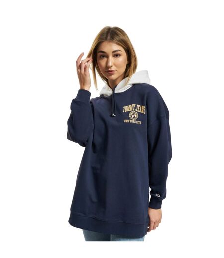 Sweat À Capuche Motif/style Imprimé Au Dos Femme Bleu Marine Tommy Jeans