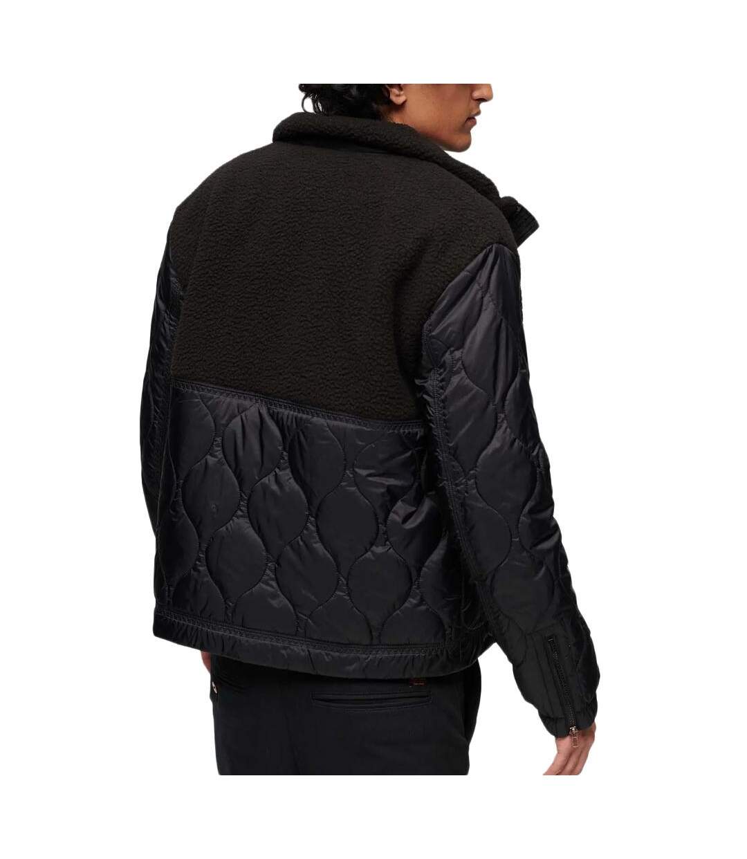 Blouson Noir Homme Superdry Sherpa Quilted Hybrid - 3XL-2