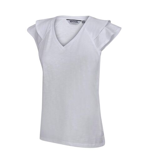 Regatta Womens/Ladies Ferra Frill T-Shirt (White) - UTRG8973
