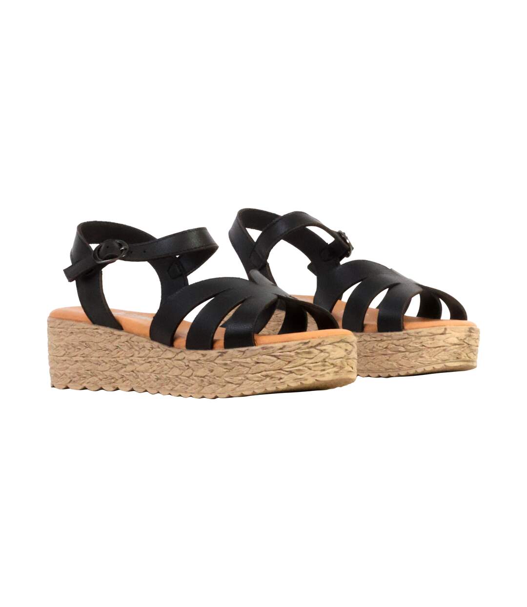 Sandales Compensées Cuir The Divine Factory Alénoa-3