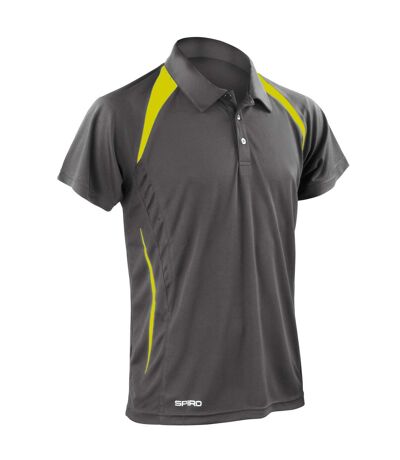 Spiro Mens Team Spirit Polo Shirt (Gray/Lime)