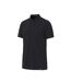 Mens pique stretch polo shirt black Cottover-2