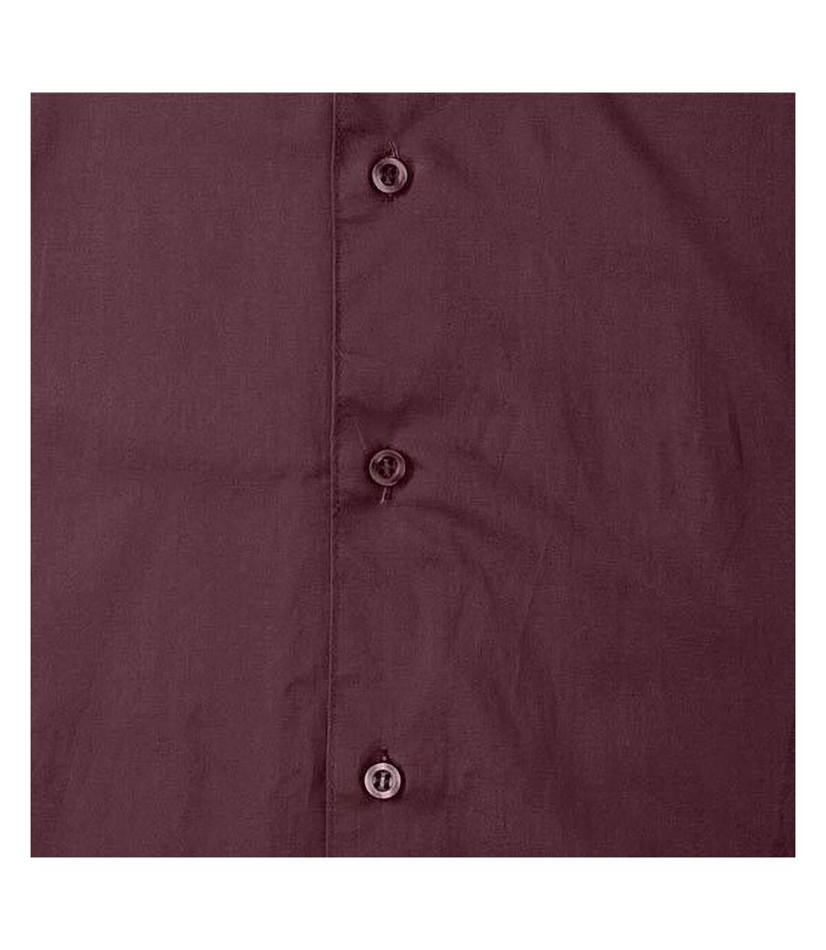 Russell Collection Mens Long Sleeve Easy Care Fitted Shirt (Port) - UTBC1031
