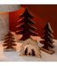 Crèche Sapin en Bois Ajourée 27cm Marron & Naturel-3