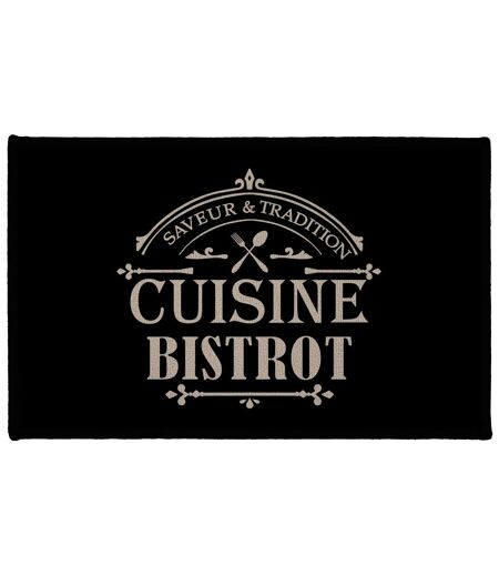 Tapis de Cuisine Saveur 50x80cm Noir