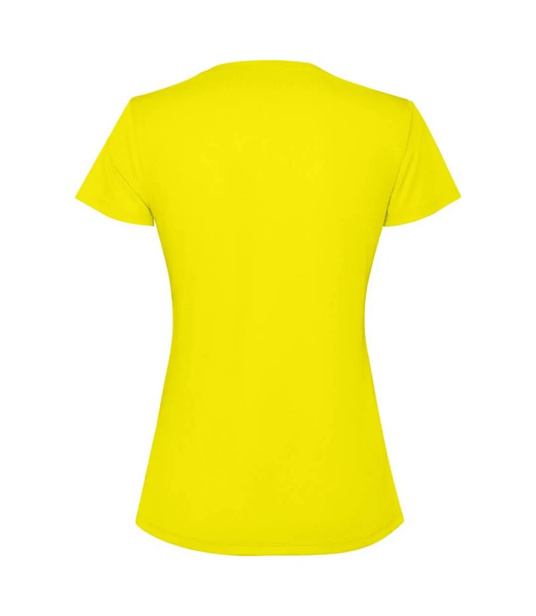 Womens/ladies Estoril Short-sleeved T-shirt Fluorescent Yellow Roly-2