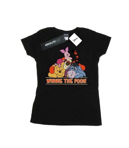 Disney T-shirt en coton de groupe Winnie The Pooh Femme/Femme (Noir) - UTBI44840