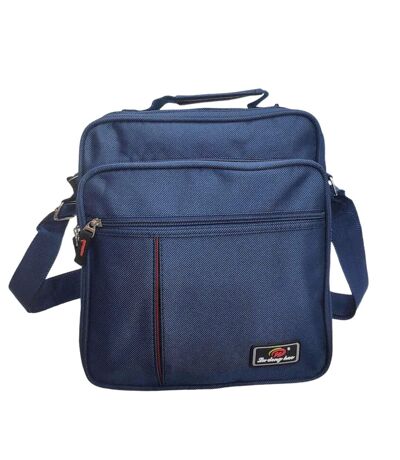 Sacoche pour homme - Multi-poches - Pochette textile - Bleu