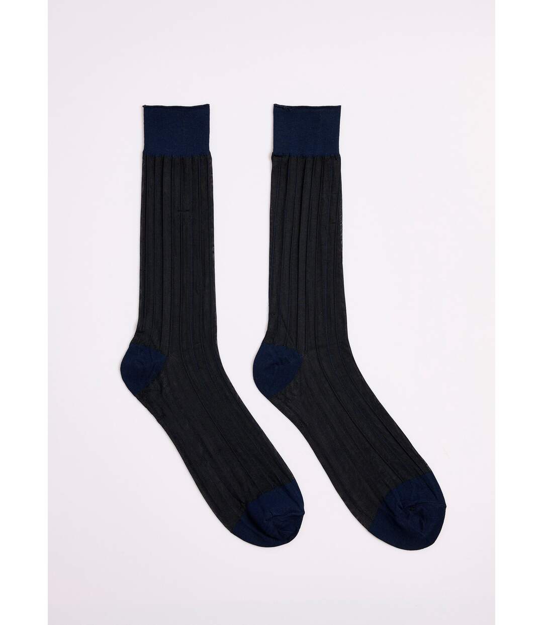 Chaussettes voile à côtes-1