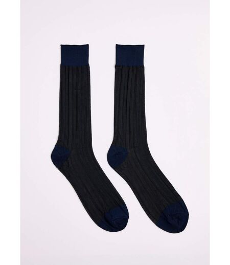 Chaussettes voile à côtes