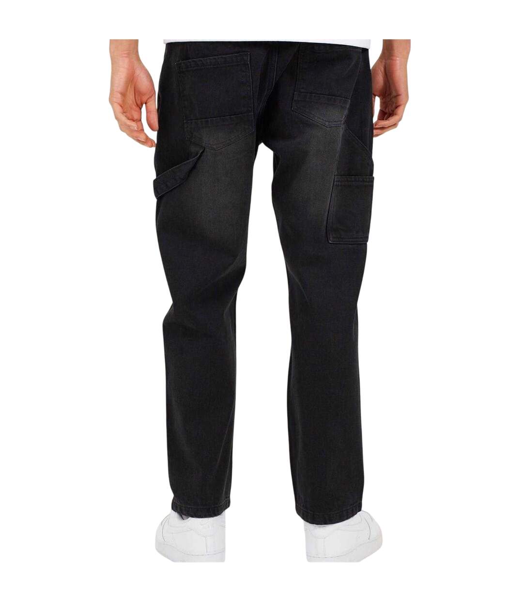 Mens Cotton Loose Fit Jeans Charcoal Brave Soul-3