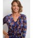 Robe en velours imprimé taille drapée-3