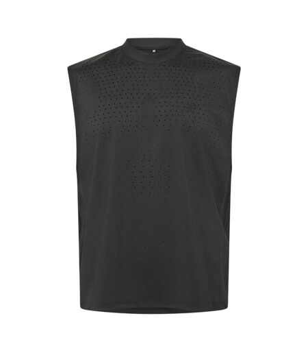 Débardeur Entraînement Motif/style Perforé Homme Noir Couture Club