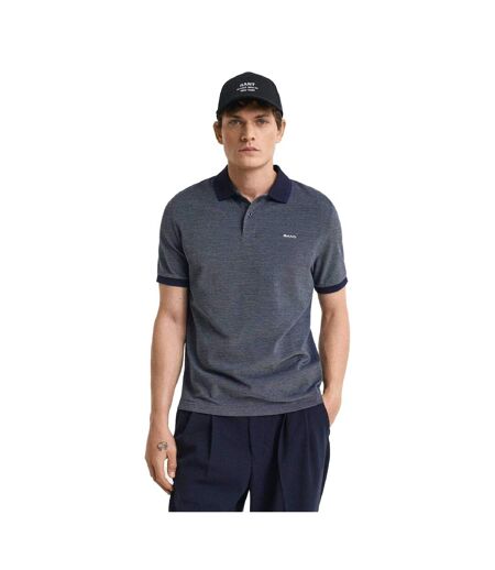 Mens Regular Short-sleeved Polo Shirt Blue Gant