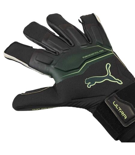 Unisex Adult Ultra Ultimate Hybrid Goalkeeper Gloves Black Green Puma