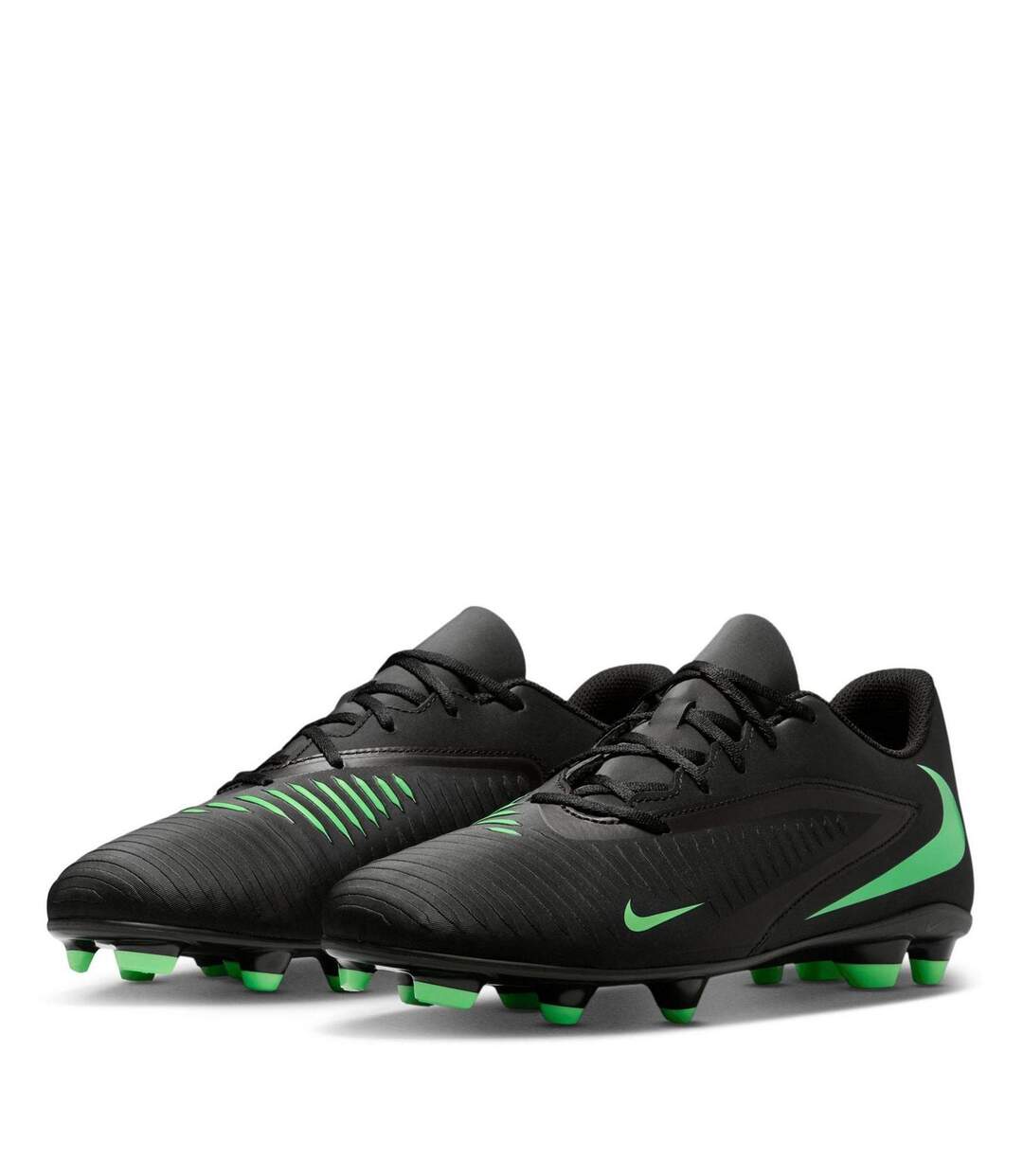 Mens Phantom 6 Low Club Firm Ground Football Boots Black Green Nike-4