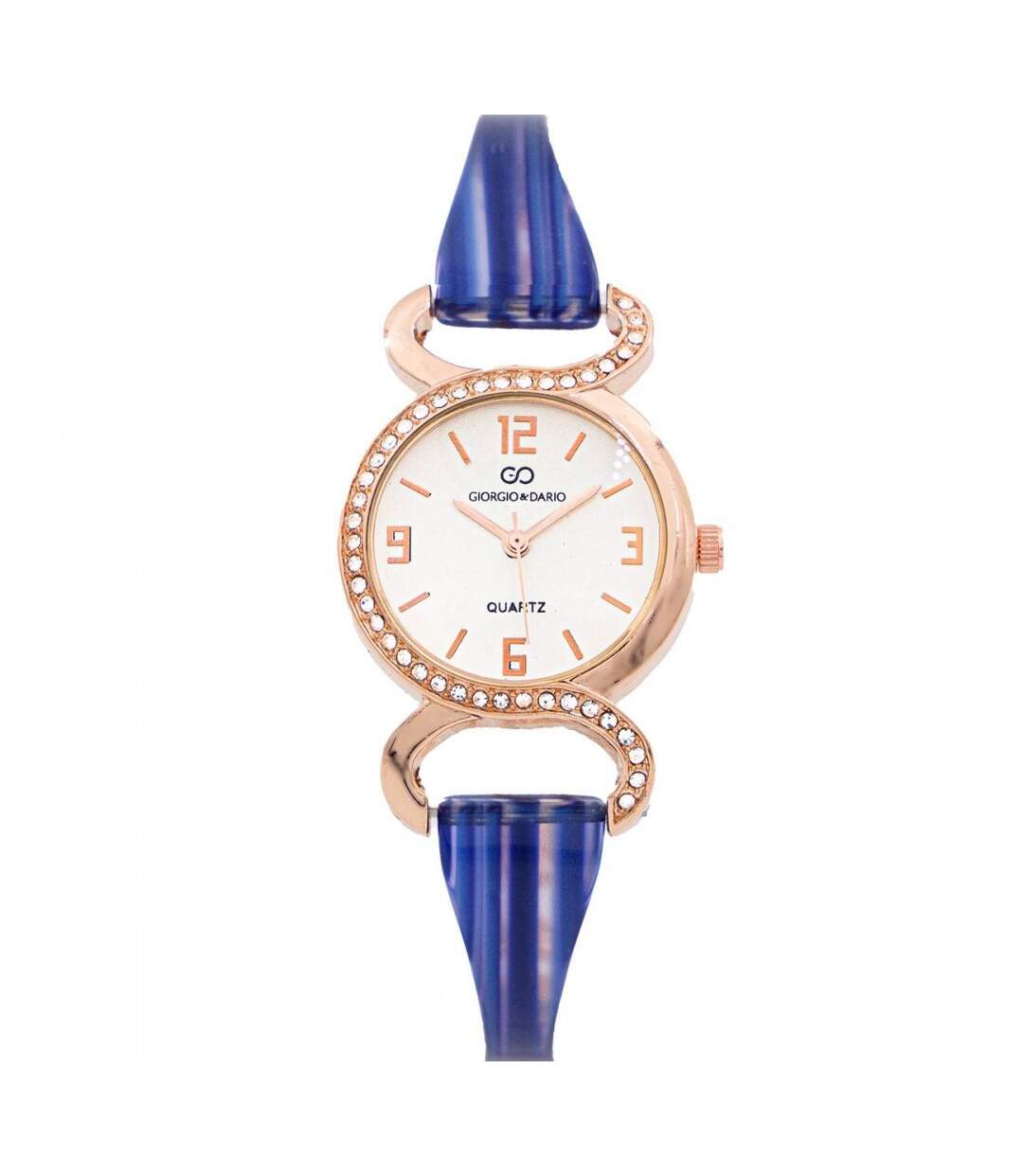 Coffret Montre Femme Métal Rose Bleu GIORGIO