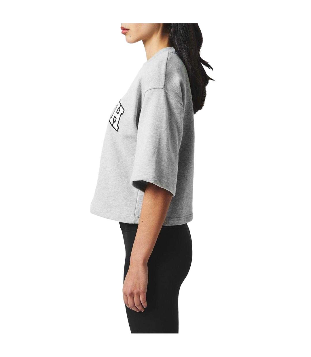 Womens/ladies Studio Oversized T-shirt Grey 4th & Reckless-4