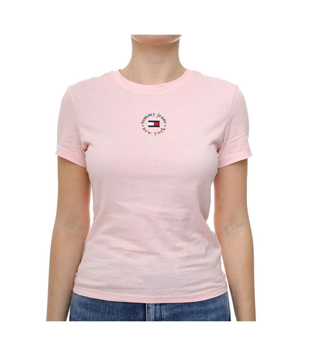 T-shirt rose femme tommy hilfiger tjw slim essential l-1