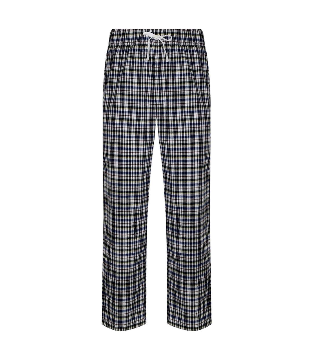 SF Pantalon confort en tartan pour hommes (Blanc/Multi Check) - UTPC3384