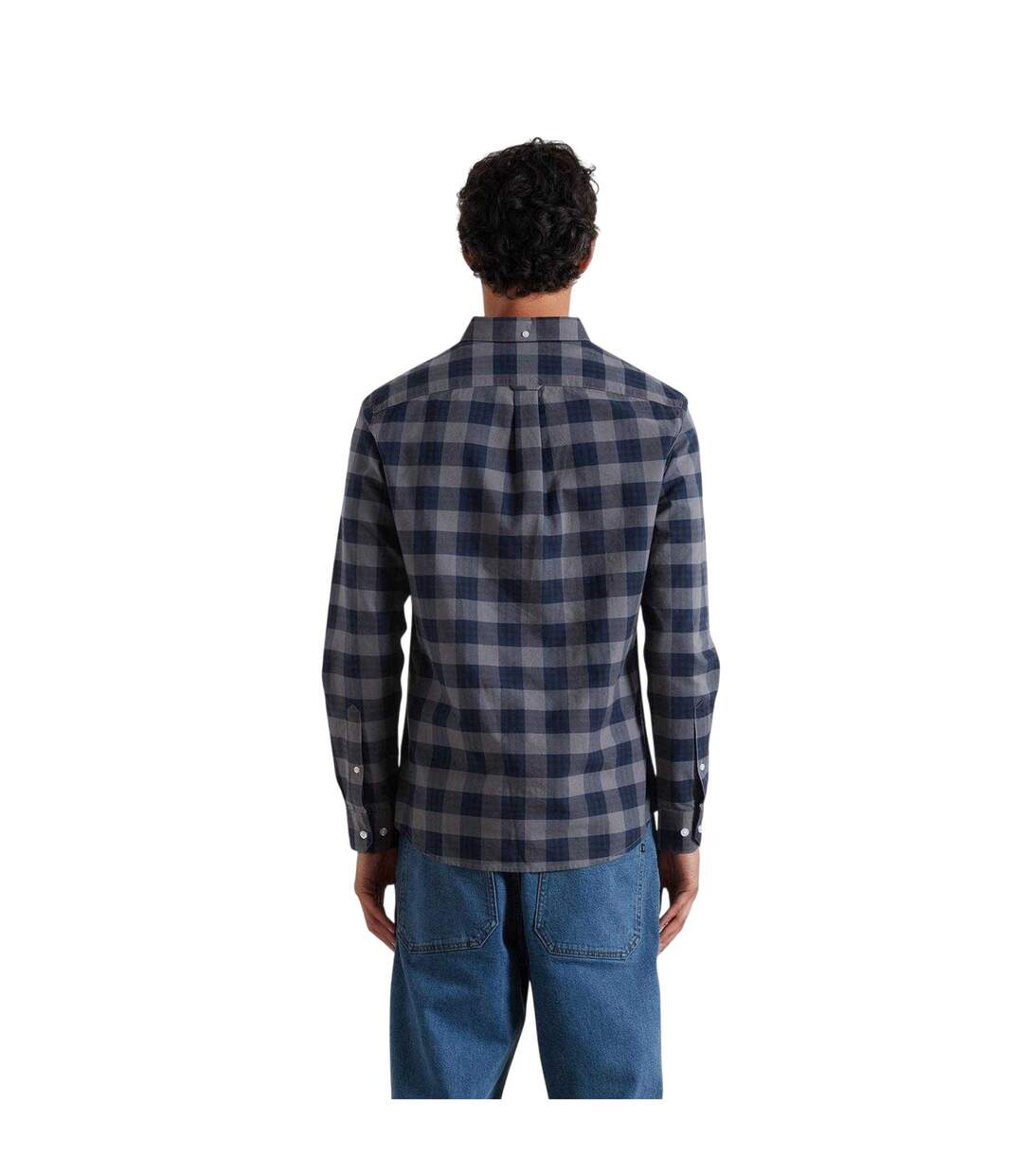 Chemise Motif/style À Carreaux Brewer Homme Bleu Farah-3