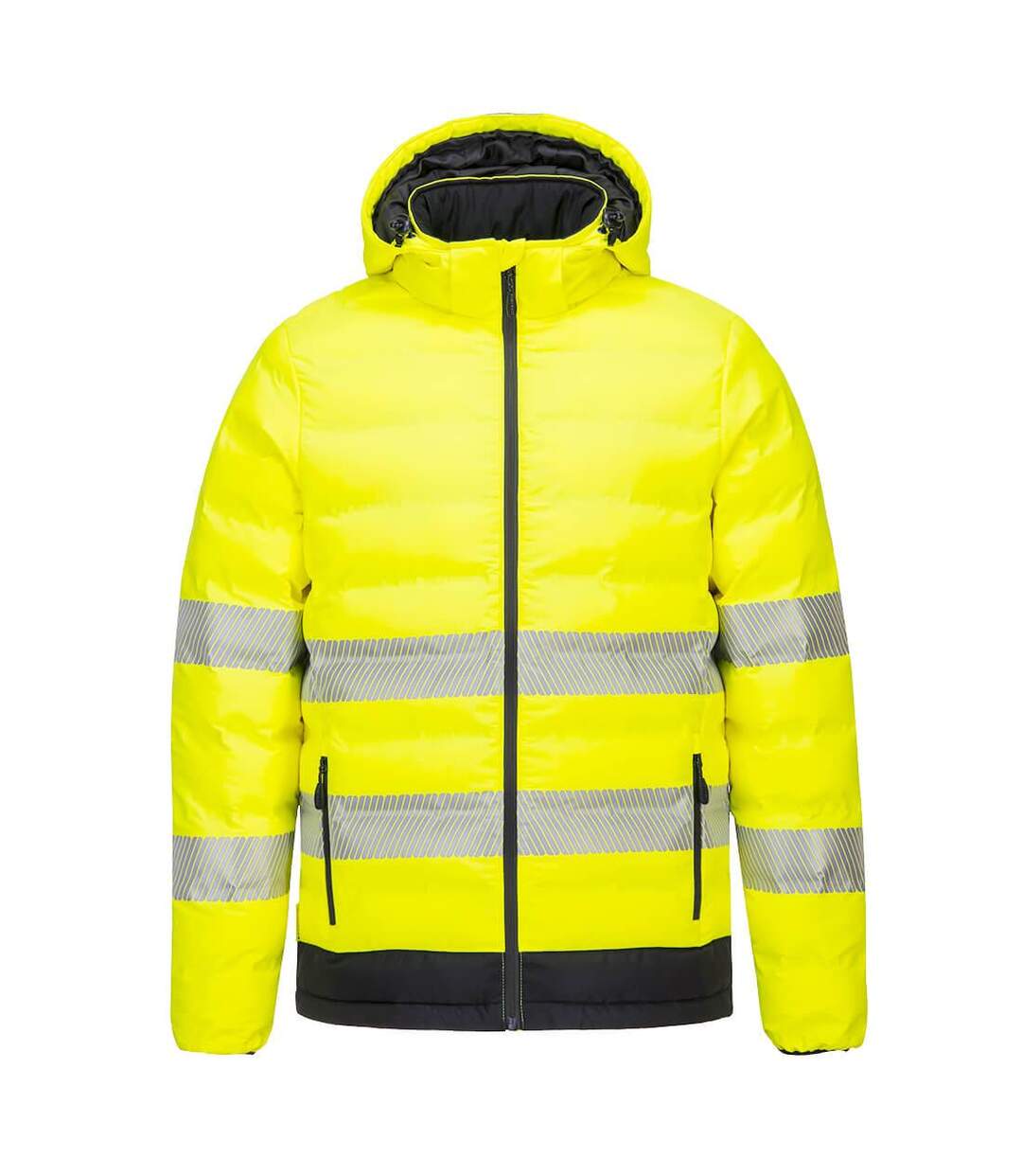 Mens ultrasonic hi-vis heated jacket yellow/black Portwest-1