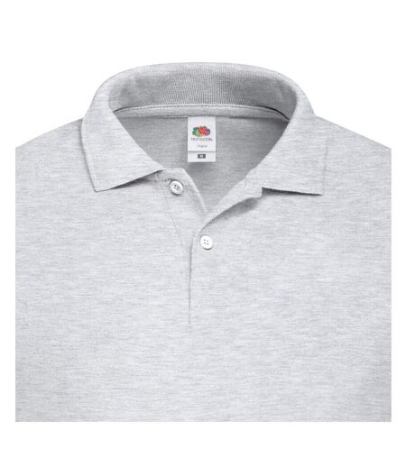 Fruit of the Loom Mens Original Polo Shirt (Gray Heather) - UTBC4923