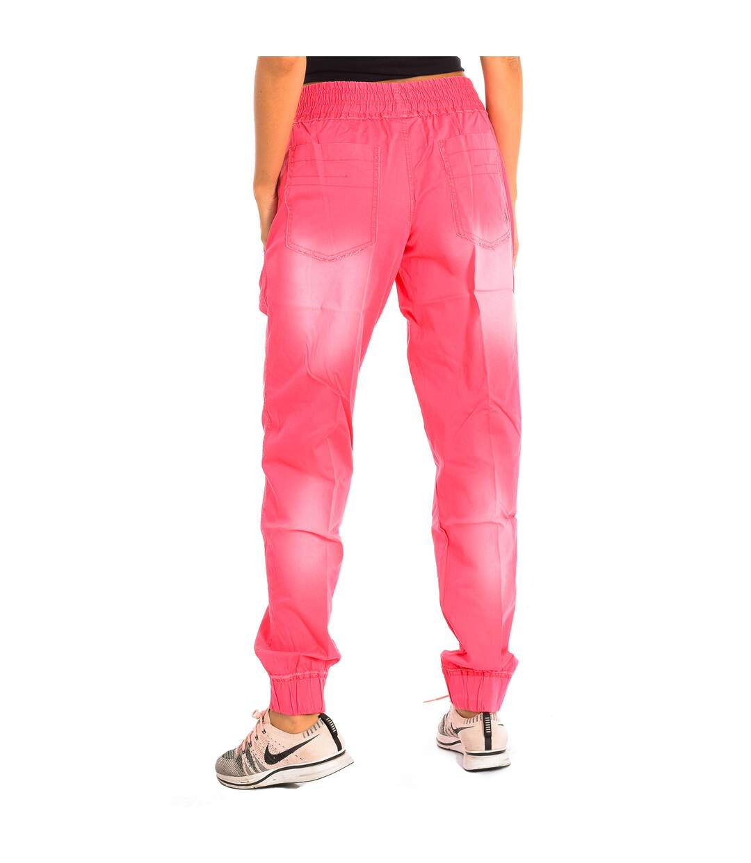 Long Sports Pants with elastic hems Z1B00138 woman-3